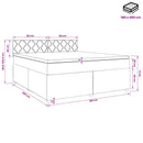 vidaXL Boxspring ágy matraccal fejtámlával Fekete 180 x 200 cm Szövet