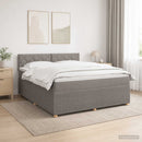 vidaXL Boxspring ágy matraccal Tópszínű 160 x 200 cm Szövet