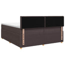vidaXL Boxspring ágy matraccal Sötét Barna 200 x 200 cm Szövet