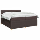 vidaXL Boxspring ágy matraccal Sötét Barna 200 x 200 cm Szövet