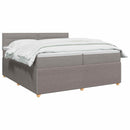 vidaXL Boxspring ágy matraccal Tópszínű 200 x 200 cm Szövet