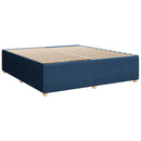 vidaXL Boxspring ágy matraccal fejtámlával Kék 200 x 200 cm Szövet