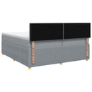 vidaXL Boxspring ágy matraccal Világosszürke 200 x 200 cm Szövet