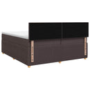 vidaXL Boxspring ágy matraccal Sötét Barna 200 x 200 cm Szövet