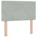 vidaXL Boxspring ágy matraccal Világosszürke 80 x 200 cm Bársony