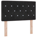 vidaXL Boxspring ágy matraccal fejtámlával Fekete 80 x 200 cm Bársony
