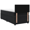 vidaXL Boxspring ágy matraccal fejtámlával Fekete 80 x 200 cm Bársony