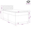 vidaXL Boxspring ágy matraccal Sötétzöld 80 x 200 cm Bársony