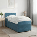 vidaXL Boxspring ágy matraccal Sötét kék 80 x 200 cm Bársony