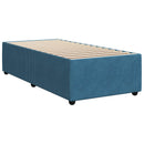 vidaXL Boxspring ágy matraccal Sötét kék 80 x 200 cm Bársony