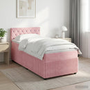 vidaXL Boxspring ágy matraccal Rózsaszín 80 x 200 cm Bársony