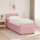 vidaXL Boxspring ágy matraccal Rózsaszín 80 x 200 cm Bársony