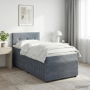 vidaXL Boxspring ágy matraccal Sötétszürke 90 x 190 cm Bársony