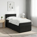 vidaXL Boxspring ágy matraccal fejtámlával Fekete 80 x 200 cm Bársony