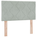 vidaXL Boxspring ágy matraccal Világosszürke 80 x 200 cm Bársony