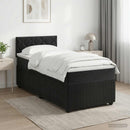 vidaXL Boxspring ágy matraccal fejtámlával Fekete 90 x 190 cm Bársony
