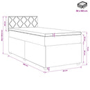 vidaXL Boxspring ágy matraccal Sötétzöld 90 x 190 cm Bársony
