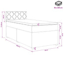 vidaXL Boxspring ágy matraccal Rózsaszín 90 x 200 cm Bársony