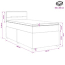 vidaXL Boxspring ágy matraccal Sötét kék 100 x 200 cm Bársony