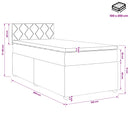 vidaXL Boxspring ágy matraccal Sötétszürke 100 x 200 cm Bársony