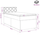 vidaXL Boxspring ágy matraccal Sötétzöld 100 x 200 cm Bársony