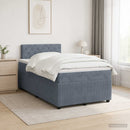 vidaXL Boxspring ágy matraccal Sötétszürke 120 x 190 cm Bársony