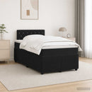 vidaXL Boxspring ágy matraccal fejtámlával Fekete 120 x 190 cm Bársony