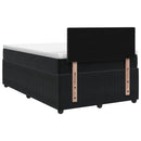 vidaXL Boxspring ágy matraccal fejtámlával Fekete 120 x 190 cm Bársony