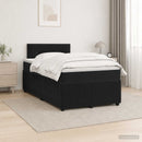 vidaXL Boxspring ágy matraccal fejtámlával Fekete 120 x 190 cm Bársony