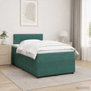 vidaXL Boxspring ágy matraccal Sötétzöld 120 x 200 cm Bársony