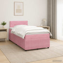 vidaXL Boxspring ágy matraccal Rózsaszín 120 x 200 cm Bársony