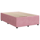 vidaXL Boxspring ágy matraccal Rózsaszín 120 x 190 cm Bársony