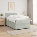 vidaXL Boxspring ágy matraccal Világosszürke 120 x 200 cm Bársony