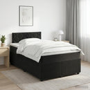 vidaXL Boxspring ágy matraccal fejtámlával Fekete 120 x 200 cm Bársony
