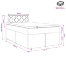 vidaXL Boxspring ágy matraccal Sötétzöld 120 x 190 cm Bársony