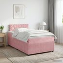 vidaXL Boxspring ágy matraccal Rózsaszín 120 x 200 cm Bársony