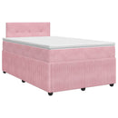 vidaXL Boxspring ágy matraccal Rózsaszín 120 x 200 cm Bársony
