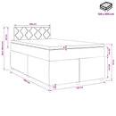 vidaXL Boxspring ágy matraccal Sötétzöld 120 x 200 cm Bársony