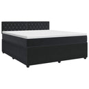 vidaXL Boxspring ágy matraccal fejtámlával Fekete 140 x 200 cm Bársony