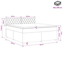 vidaXL Boxspring ágy matraccal Sötét kék 160 x 200 cm Bársony