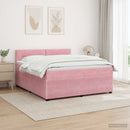 vidaXL Boxspring ágy matraccal Rózsaszín 140 x 200 cm Bársony