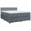vidaXL Boxspring ágy matraccal Sötétszürke 200 x 200 cm Bársony