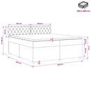 vidaXL Boxspring ágy matraccal Sötétszürke 200 x 200 cm Bársony