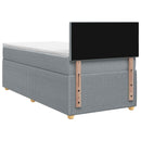 vidaXL Boxspring ágy matraccal Világosszürke 90 x 190 cm Szövet