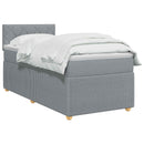 vidaXL Boxspring ágy matraccal Világosszürke 90 x 190 cm Szövet