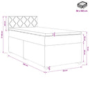vidaXL Boxspring ágy matraccal Sötétszürke 90 x 190 cm Szövet