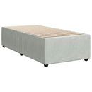 vidaXL Boxspring ágy matraccal Világosszürke 90 x 190 cm Bársony