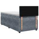 vidaXL Boxspring ágy matraccal Sötétszürke 90 x 190 cm Bársony
