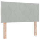 vidaXL Boxspring ágy matraccal Világosszürke 90 x 190 cm Bársony