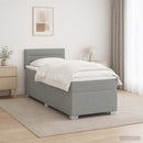 vidaXL Boxspring ágy matraccal és LED-del Világosszürke 80 x 200 cm